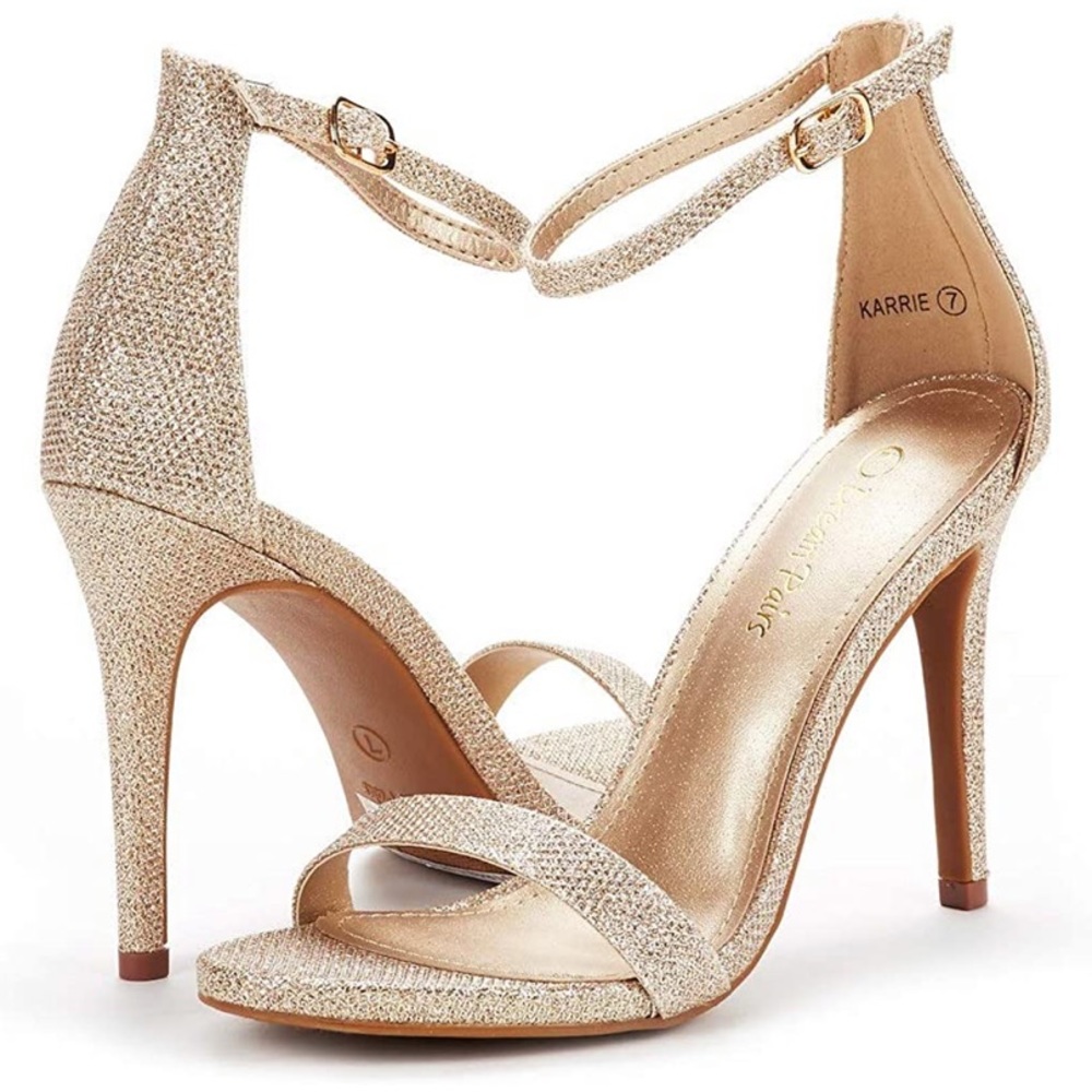 DREAM PAIRS Women's Karrie High Stiletto Pump Heeled Sandals / used only once